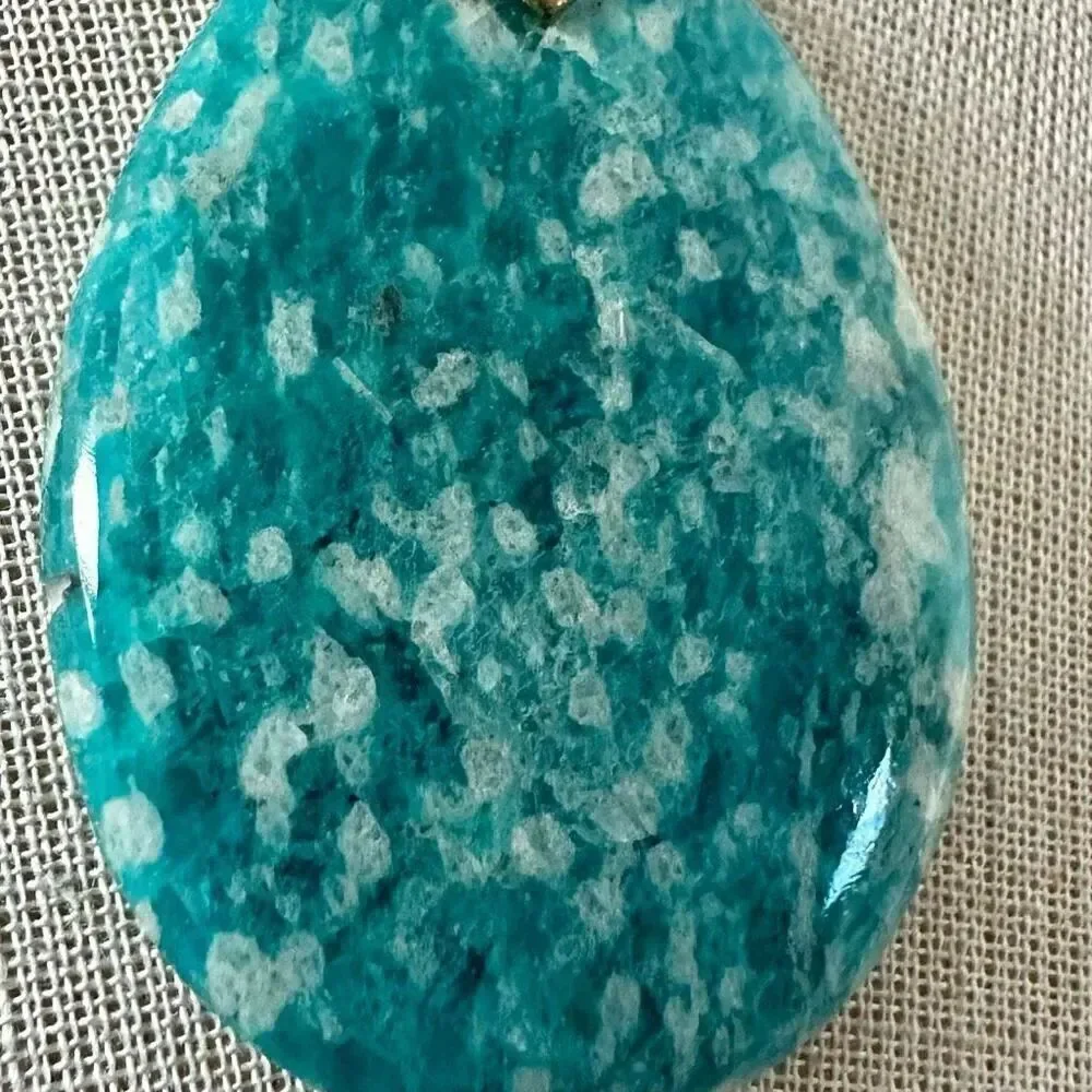 Amazonite Teardrop Pendant Necklace